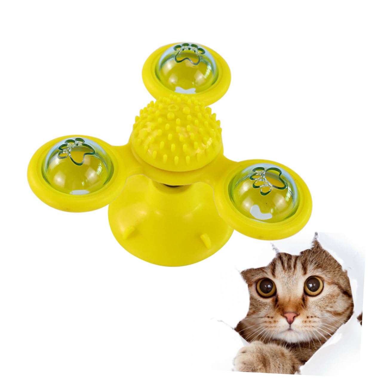 Bestoyard Interactive Cat Windmill Toy - Rotating Scratching & Brain Teaser Puzzle for Indoor Cats - Fun Playtime & Exercise for Kittens & Adult Cats - Perfect for Playrooms, Living Rooms & Pet Enrichment