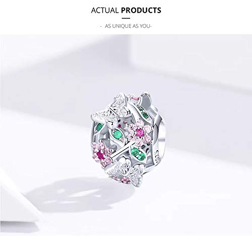 925 Sterling Silver Rainbow Penguin Charms for Women - Family & Birthday Jewelry Beads Fit Bracelets & Necklaces - Perfect for Gifts, Parties & Everyday Wear (Butterfly Flower Charm Included)