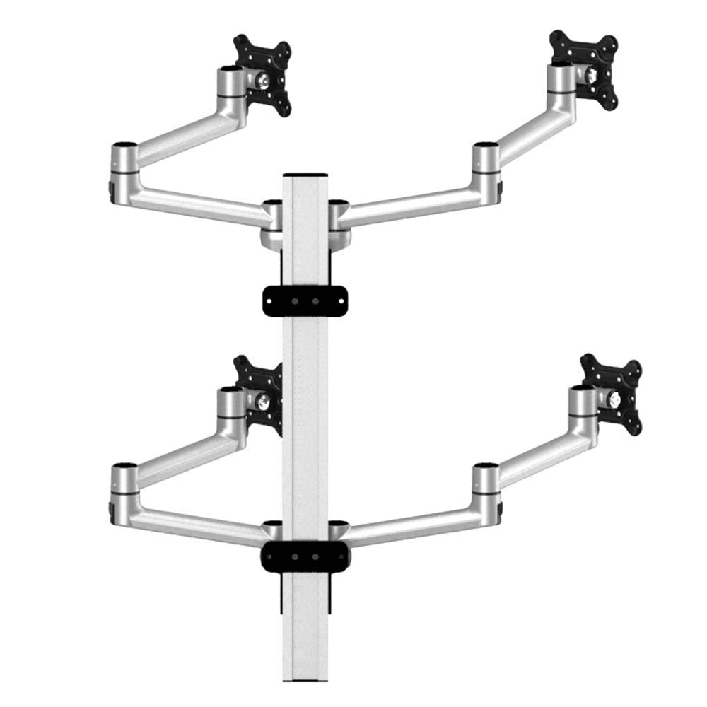 Continews 4 Monitor Wall Mount with Swivel Arm for Office Setup