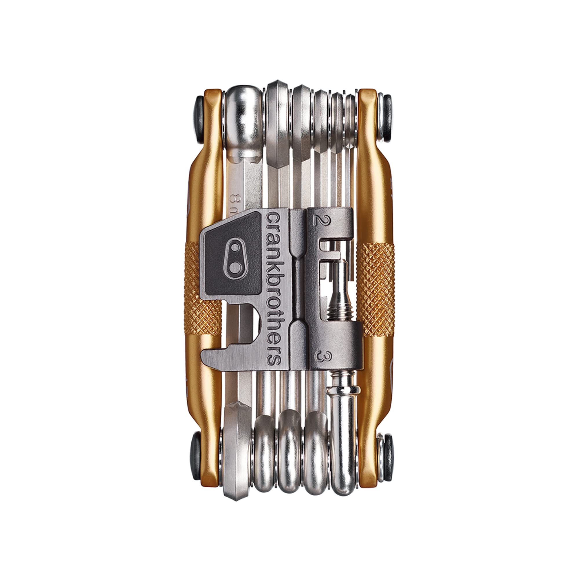 **Crankbrothers M17 Multi-Tool for MTB & Road Bikes - 17-in-1 Gold Bike Repair Tool Kit with Ergonomic Design & Lightweight Gem Hand Pump (Red, Short) - Perfect for Trail Rides, Commuting, and Emergency Repairs**