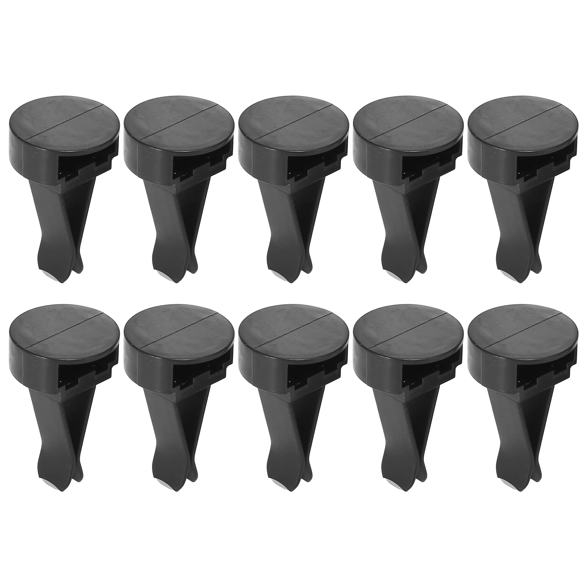 X AUTOHAUX 10-Pack Black Square Head Car Air Vent Clips (40x24mm) - Plastic Slot Replacement Clips for Auto AC Vents | Perfect for Organizing Phones, GPS & Accessories in Sedans, SUVs & Trucks