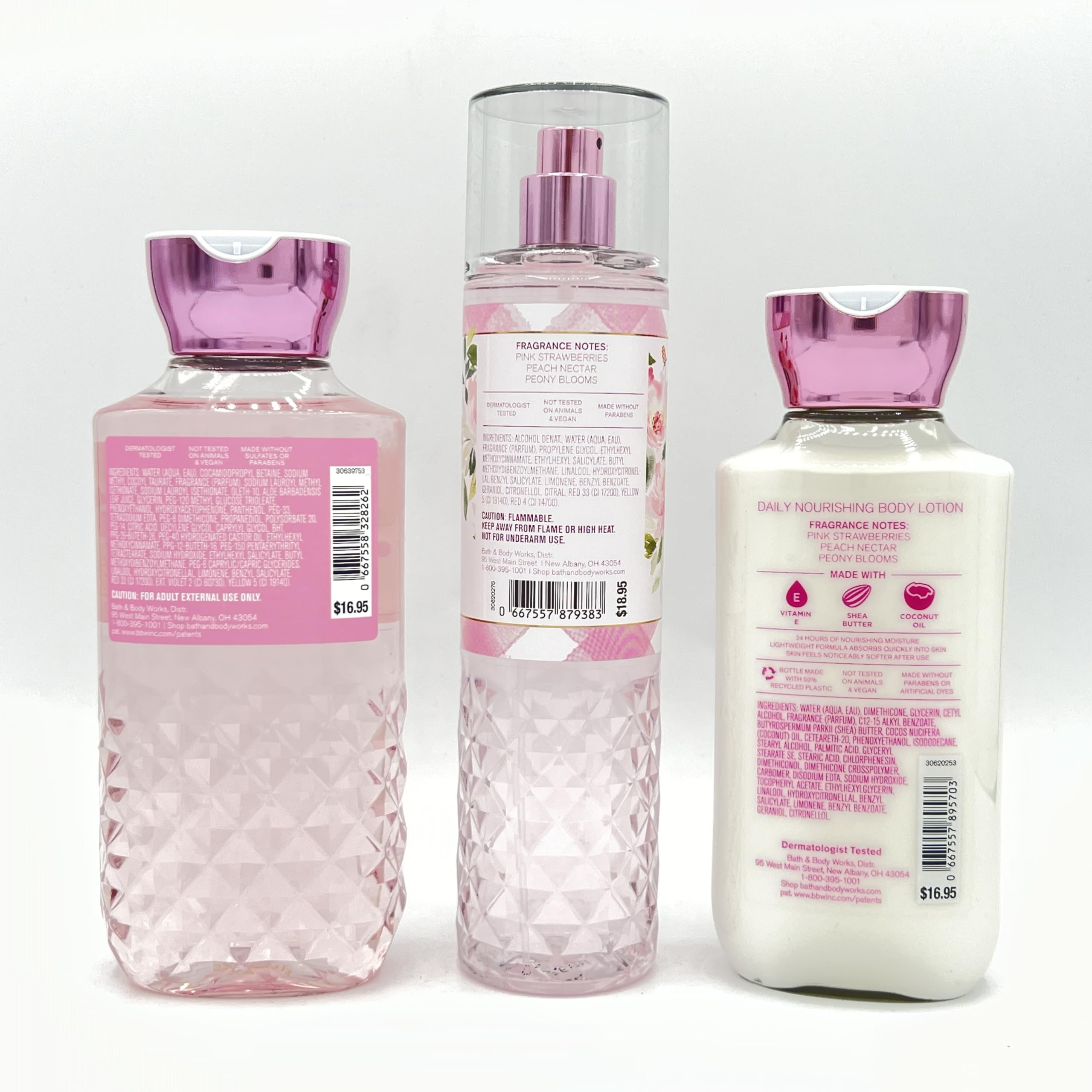 Gingham Gorgeous 3-Piece Bath & Body Set - Moisturizing Body Lotion, Refreshing Shower Gel & Long-Lasting Fragrance Mist | Perfect for Self-Care, Gifts & Spa Days