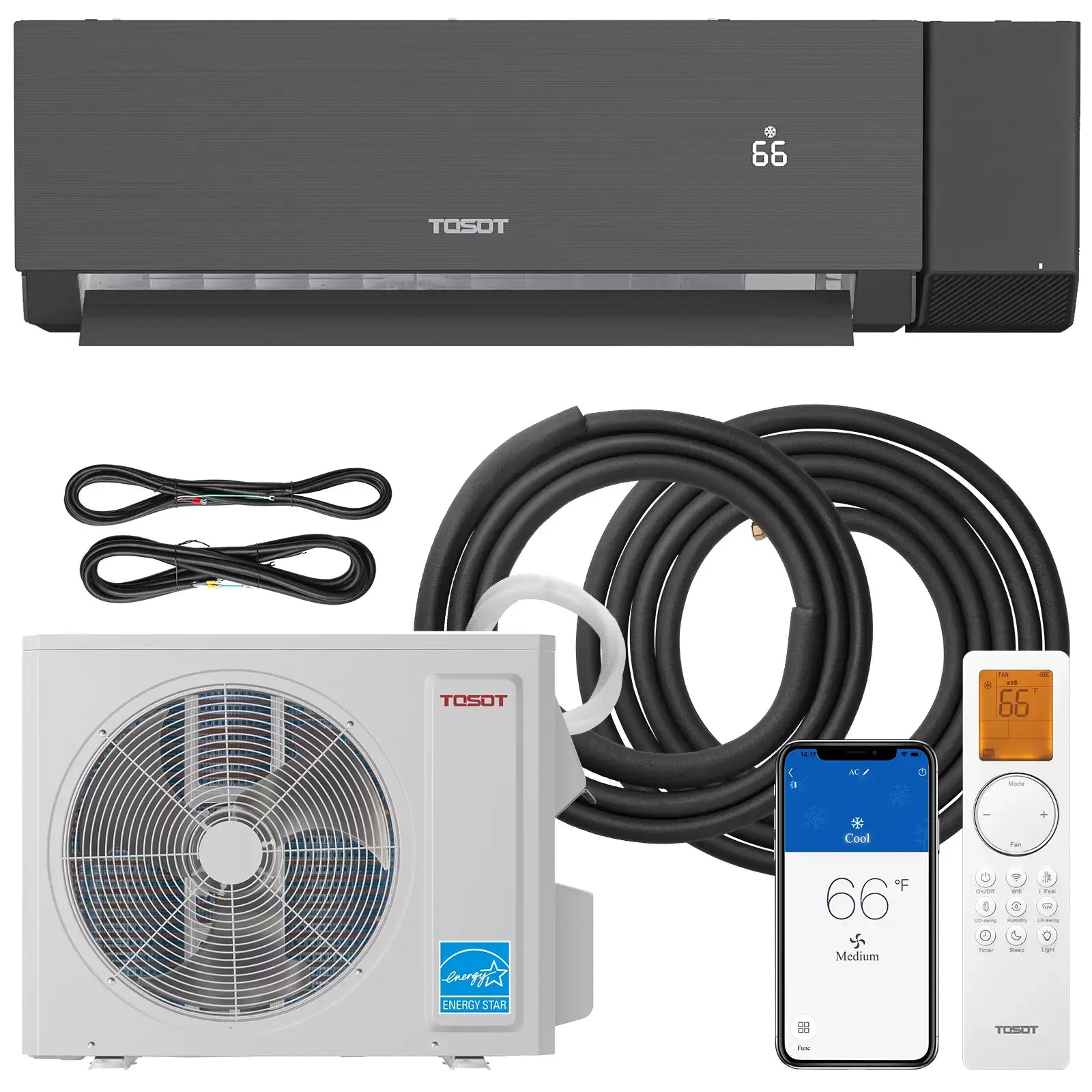Aoraki 24.5 SEER2 12,000 BTU Ductless Mini Split Heat Pump AC with ERV System 230V - Perfect for Home, Office & Small Business Energy-Efficient Cooling & Heating