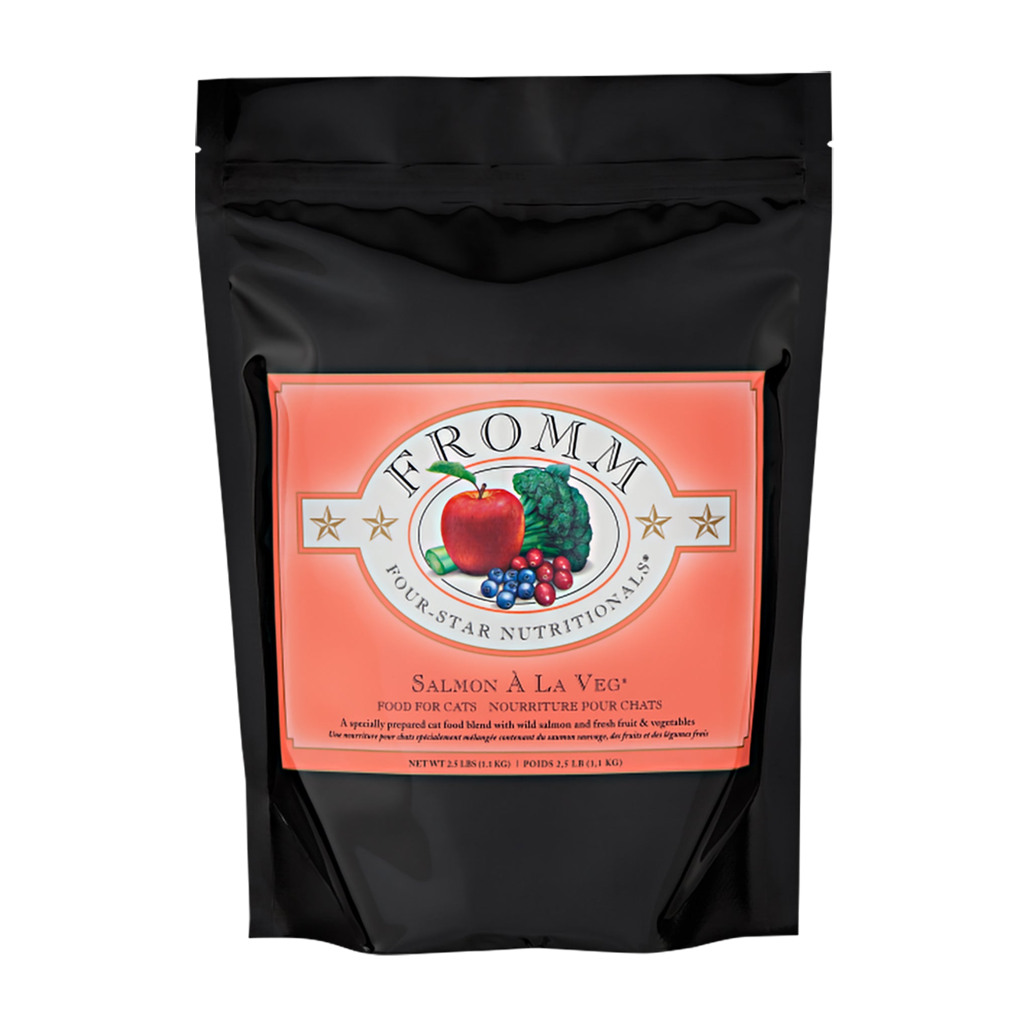 Fromm Salmon À La Veg Recipe Dry Cat Food - Grain-Free, High-Protein Cat Kibble for Adult & Senior Cats - Perfect for Indoor Cats & Sensitive Stomachs