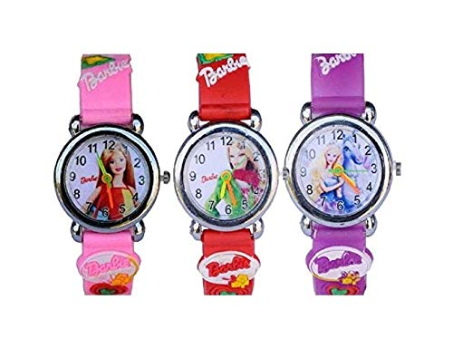 Girl's Fashion Watch Set - 3 Pack Colorful Strap Watches (Pink, Red, Purple) for Kids & Teens | Perfect for School, Parties & Everyday Wear