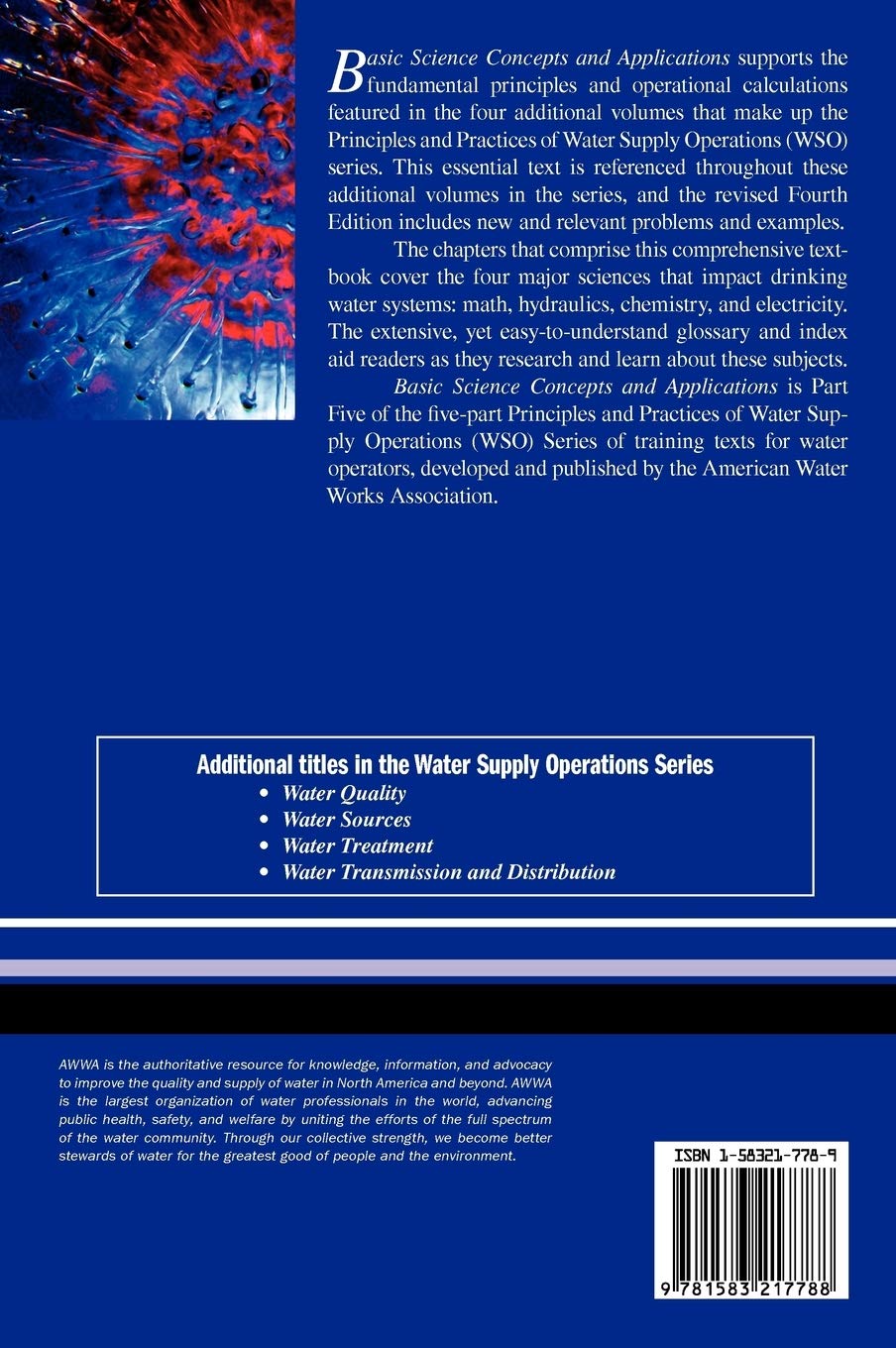 **Water System Operations (WSO) Basic Science Concepts & Applications, 4th Edition - Principles & Practices of Water Supply Operations | Essential Guide for Water Treatment Professionals & Engineers**    **Usage Scenarios:** Ideal for water treatment professionals, engineers, and students studying water supply operations, providing foundational knowledge for certification exams and practical applications in municipal and industrial water systems.
