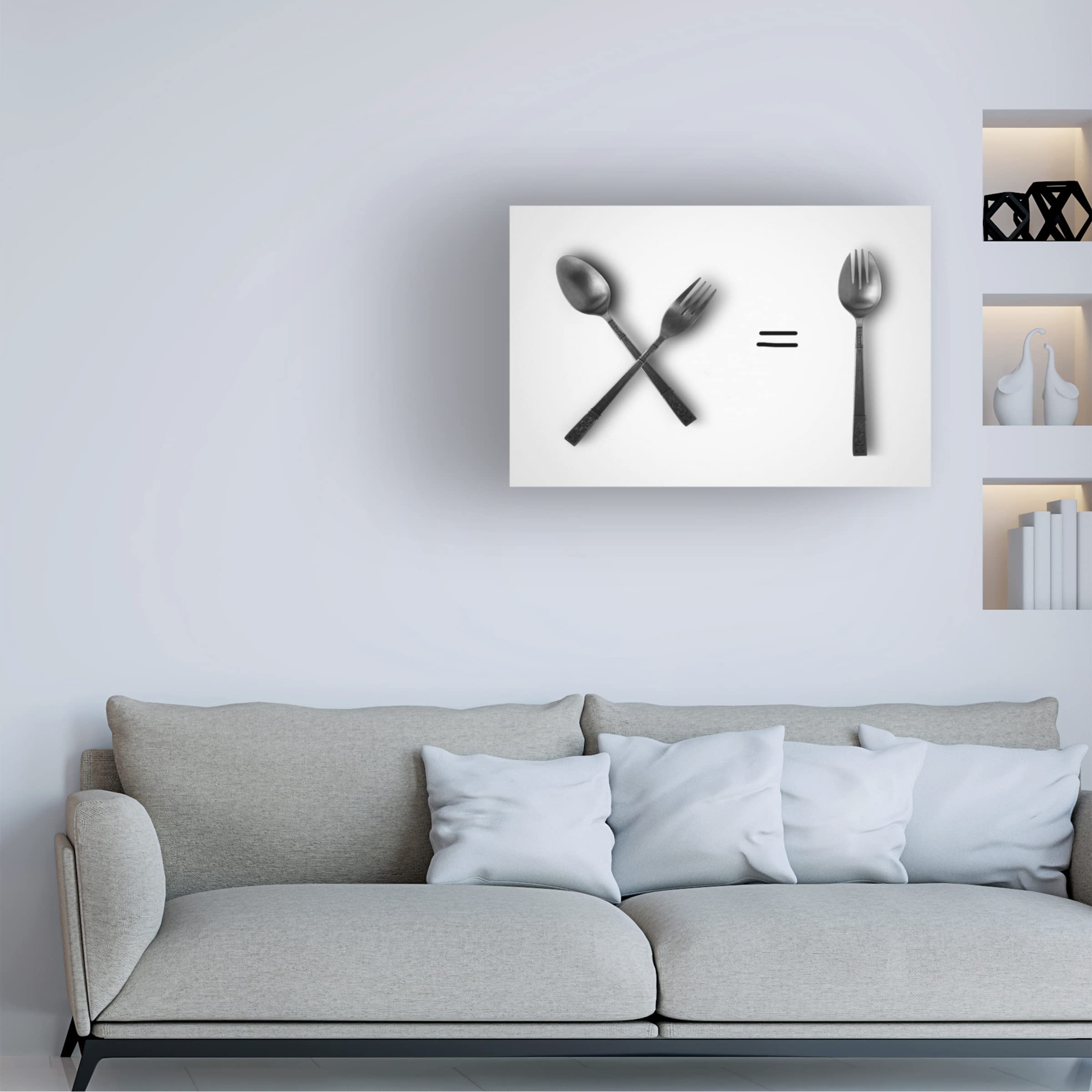 Trademark Fine Art 'Intercross' Canvas Wall Art by Widi Hardhanu - Modern Abstract Painting for Living Room, Bedroom & Office Décor