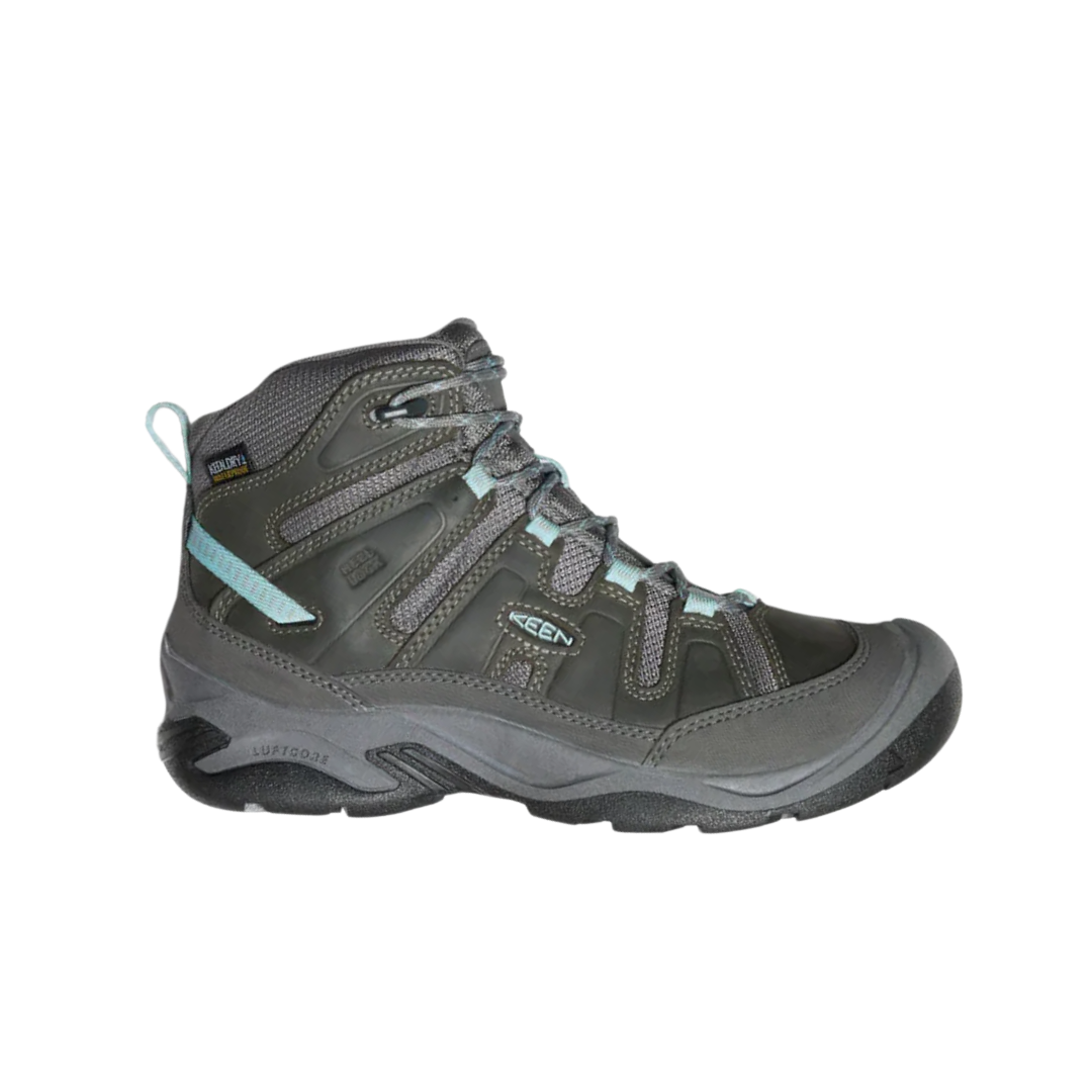 Waterproof Women's Circadia Mid Boots - Steel Grey & Cloud Blue (Wide Width) - Perfect for Hiking, Rainy Days & Outdoor Adventures
