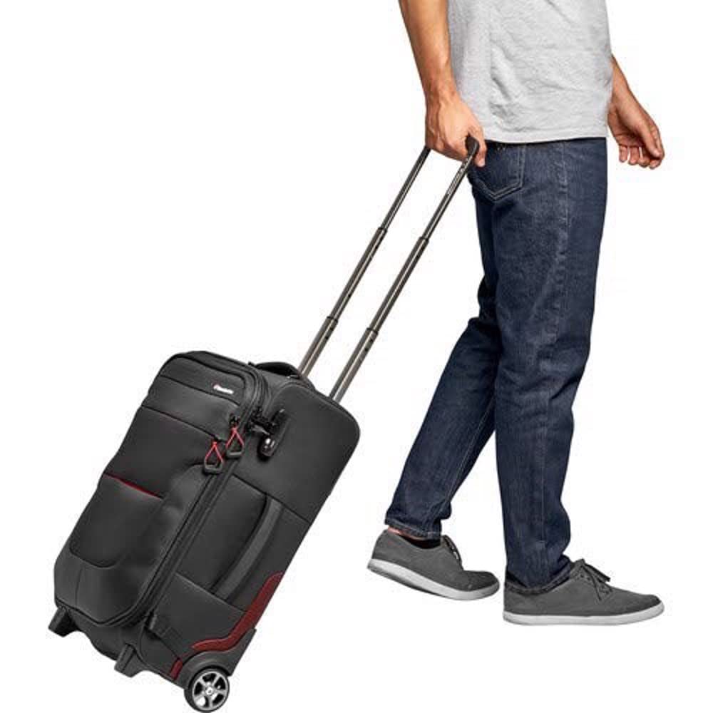 Manfrotto Switch-55 Pro Convertible Rolling Camera Backpack - 2-in-1 DSLR Camera Roller Bag & Professional Backpack for Camcorders, DSLR & Mirrorless Cameras - Holds 2 Camera Bodies & Lenses + 17
