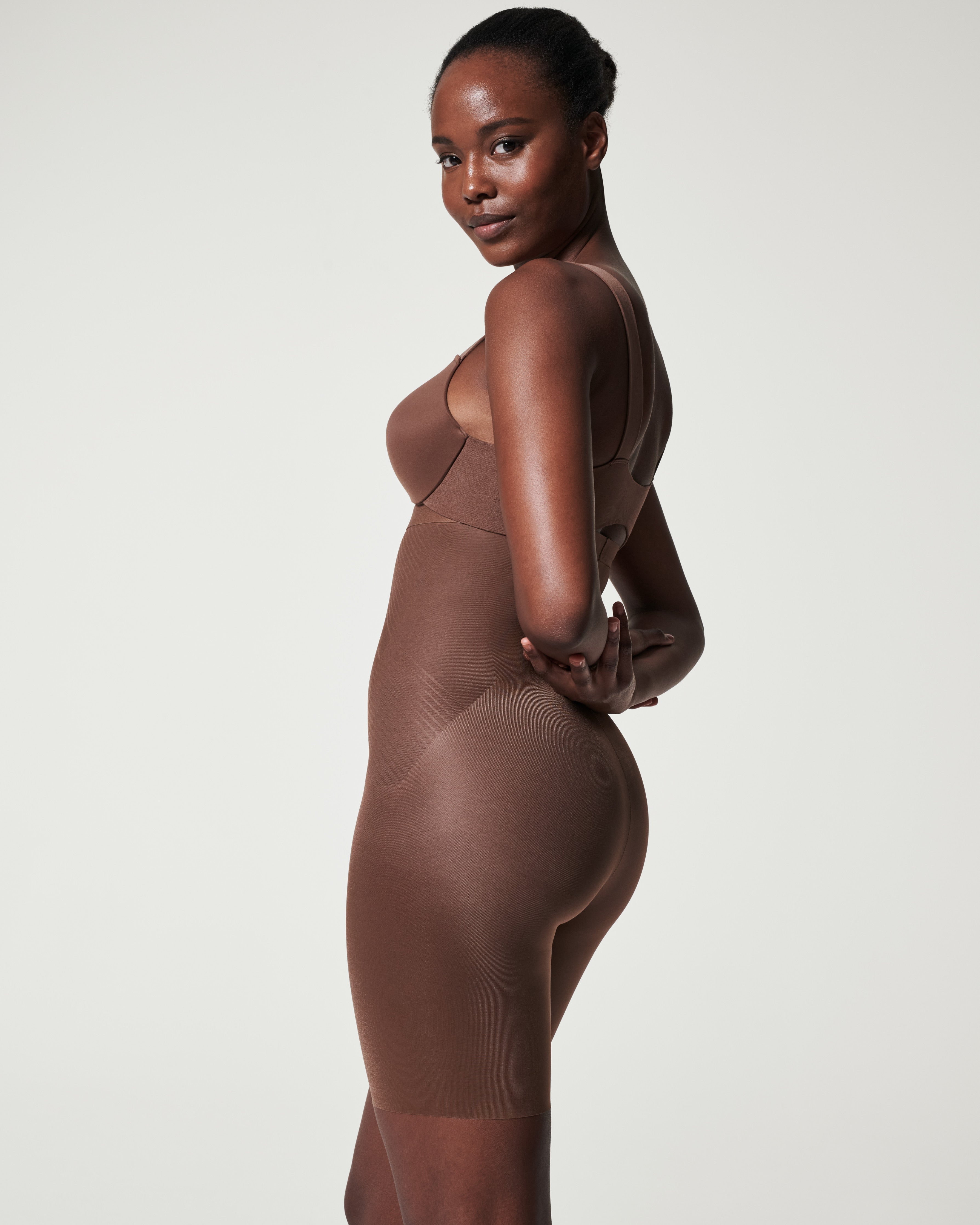 SPANX Shapewear Invisible High Waisted Mid Thigh Shorts - Slimming Body Shaper for Women | Perfect for Dresses, Work & Everyday Wear