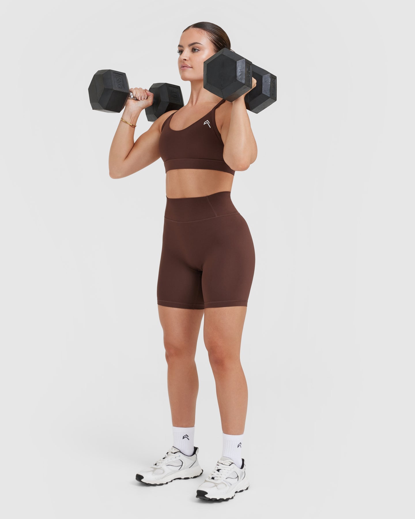 Timeless High Waisted Shorts for Women - 6 Inch Inseam, Comfortable Stretch Denim in Espresso Brown | Perfect for Summer Outfits, Casual Wear & Beach Vacations