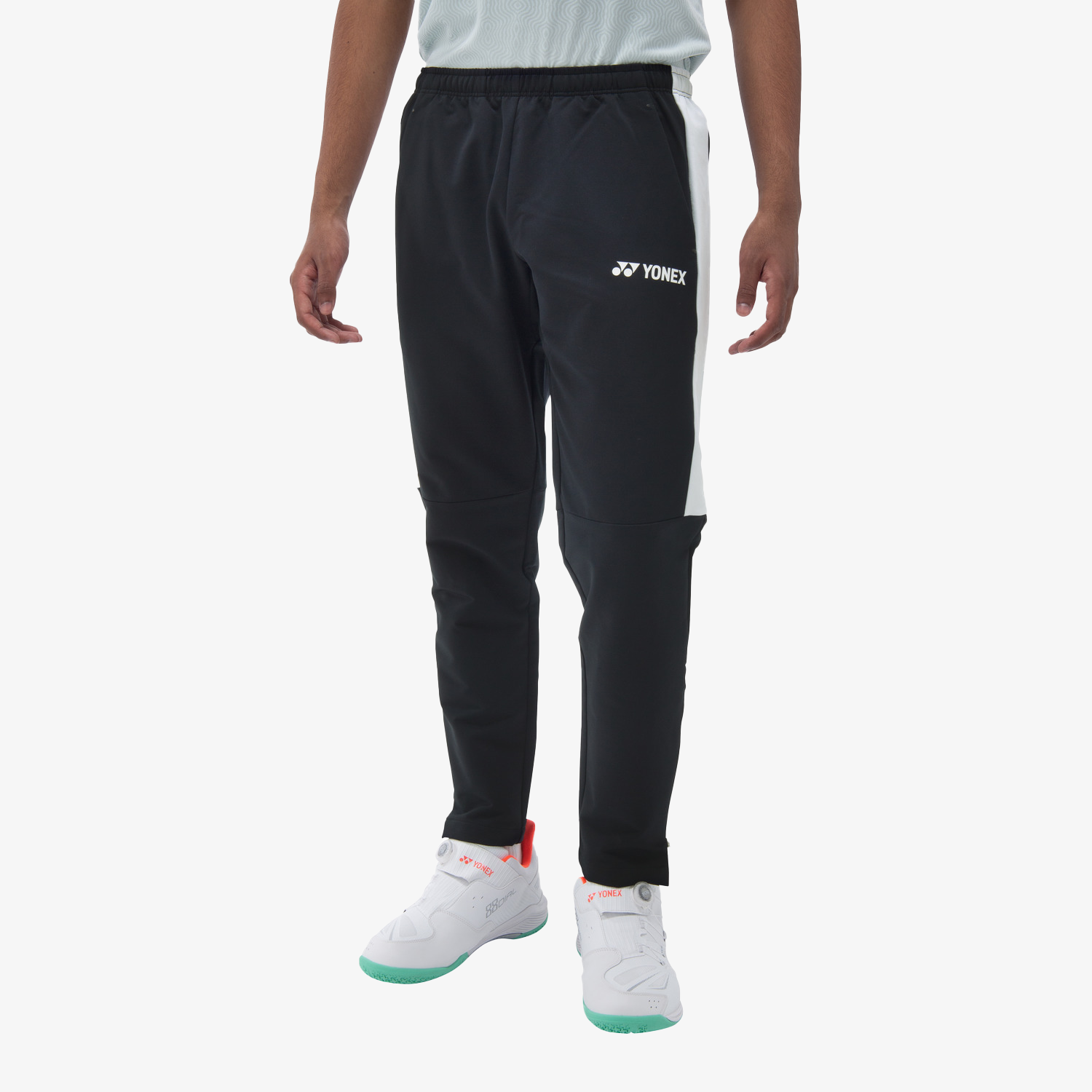 Yonex Men's Warm Up Pants 60148 - Black Athletic Training Joggers for Tennis, Running & Gym Workouts - Comfortable Fleece-Lined Workout Pants