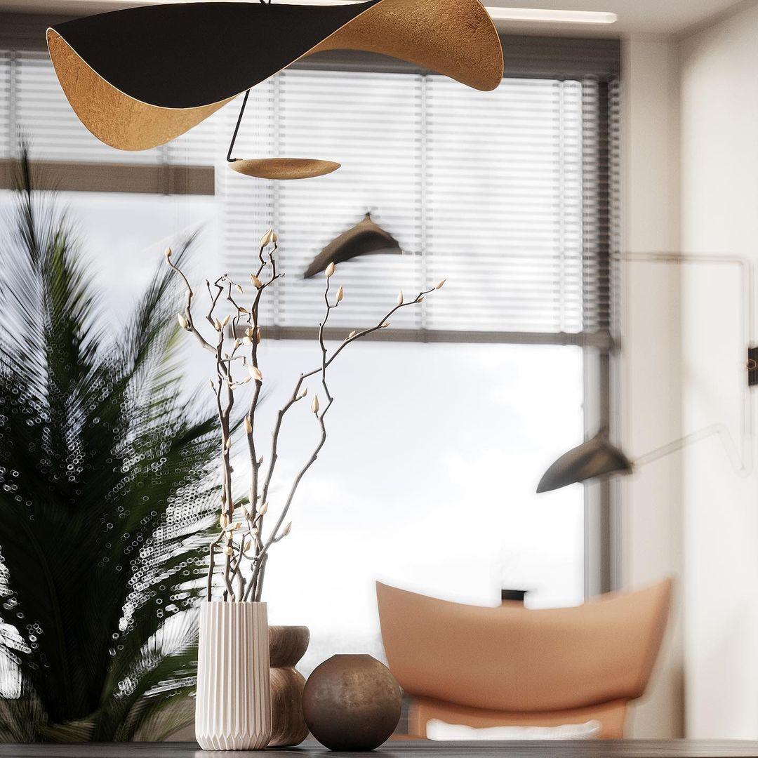 Modern Giorgio Pendant Light - Elegant Hanging Chandelier for Dining Room, Kitchen Island & Bedroom Lighting - Gold/Bronze Finish Glass Shade Ceiling Light Fixture