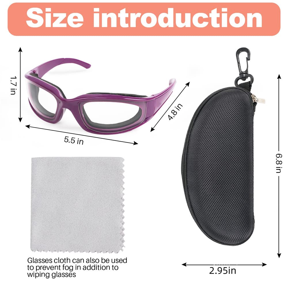 Onion Goggles - Tear-Free Kitchen Safety Glasses for Cooking & Grilling | Anti-Fog, Dustproof & Windproof Protective Eyewear (Black) - Perfect for Chopping Onions, BBQ Grilling & Food Prep