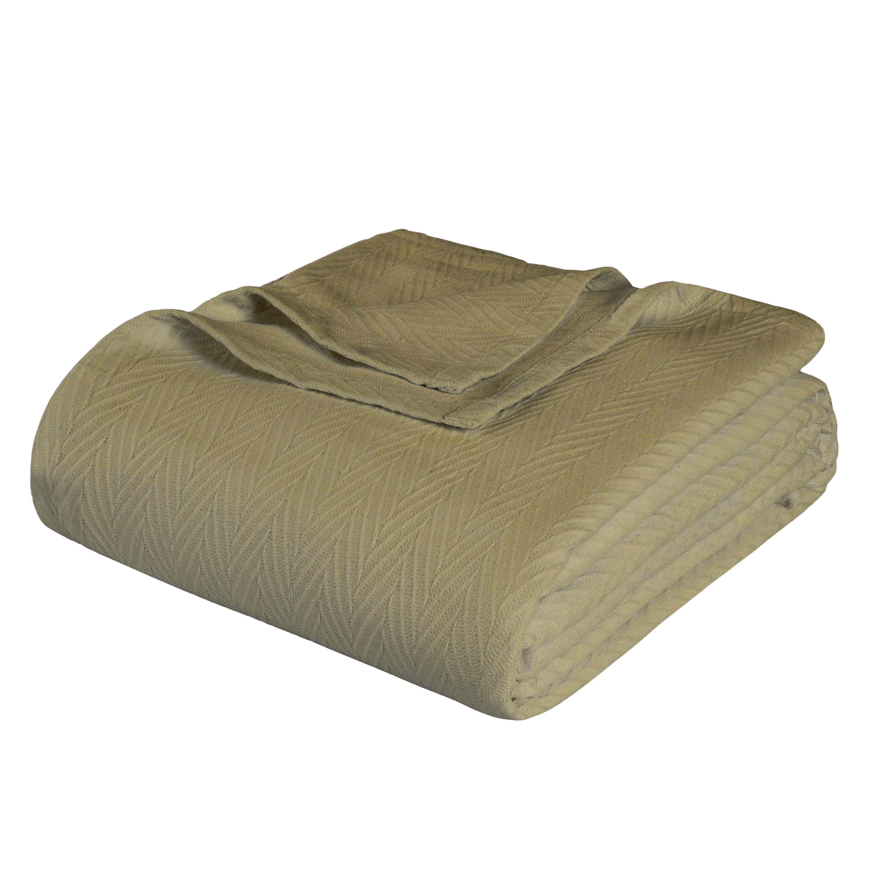 Soft All-Season Chevron Cotton Bed Blanket & Sofa Throw - Cozy Home Decor for Living Room, Bedroom, and Travel