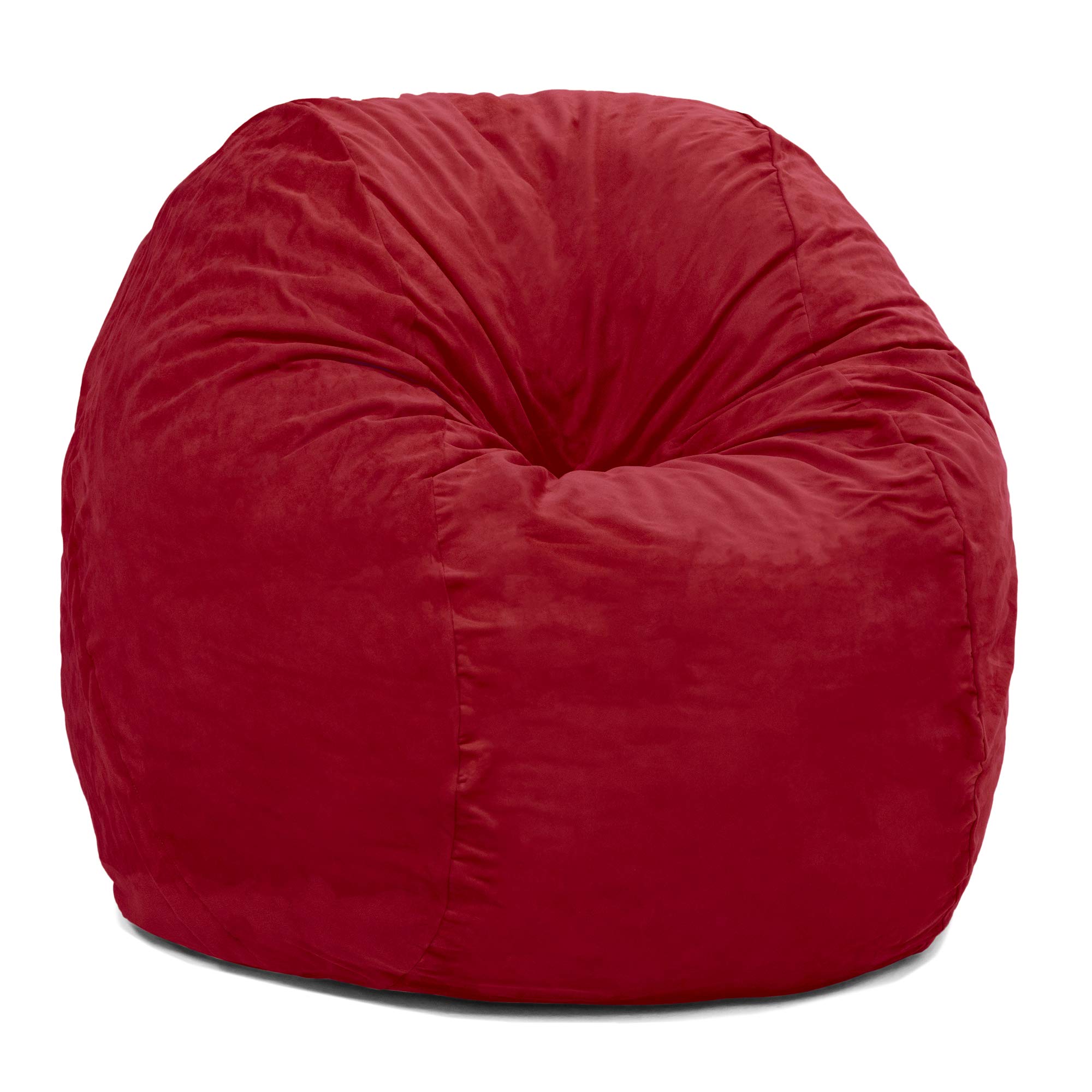 Jaxx 5 Foot Super Soft Saxx Big Bean Bag Chair for Adults - Cinnabar Red Oversized Lounger | Perfect for Living Room, Game Room, Dorm & Relaxation