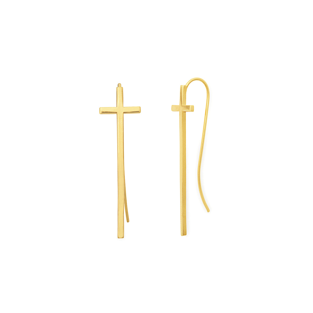 Cross Drop Earrings for Women - Elegant Religious Jewelry Gift for Christmas, Baptism & Everyday Wear