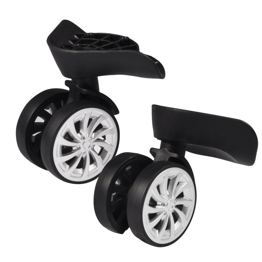 Premium 360° Swivel Trolley Wheels for Luggage - Durable Plastic Fan-Style Replacement Suitcase Wheels (A57 Model) - Perfect for Travel, Business Trips & Airport Use