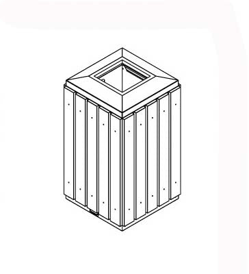 FX36 Flex Series 36-Gallon Custom Indoor Trash Can & Recycling Bin - Perfect for Kitchen, Office & Home Waste Management