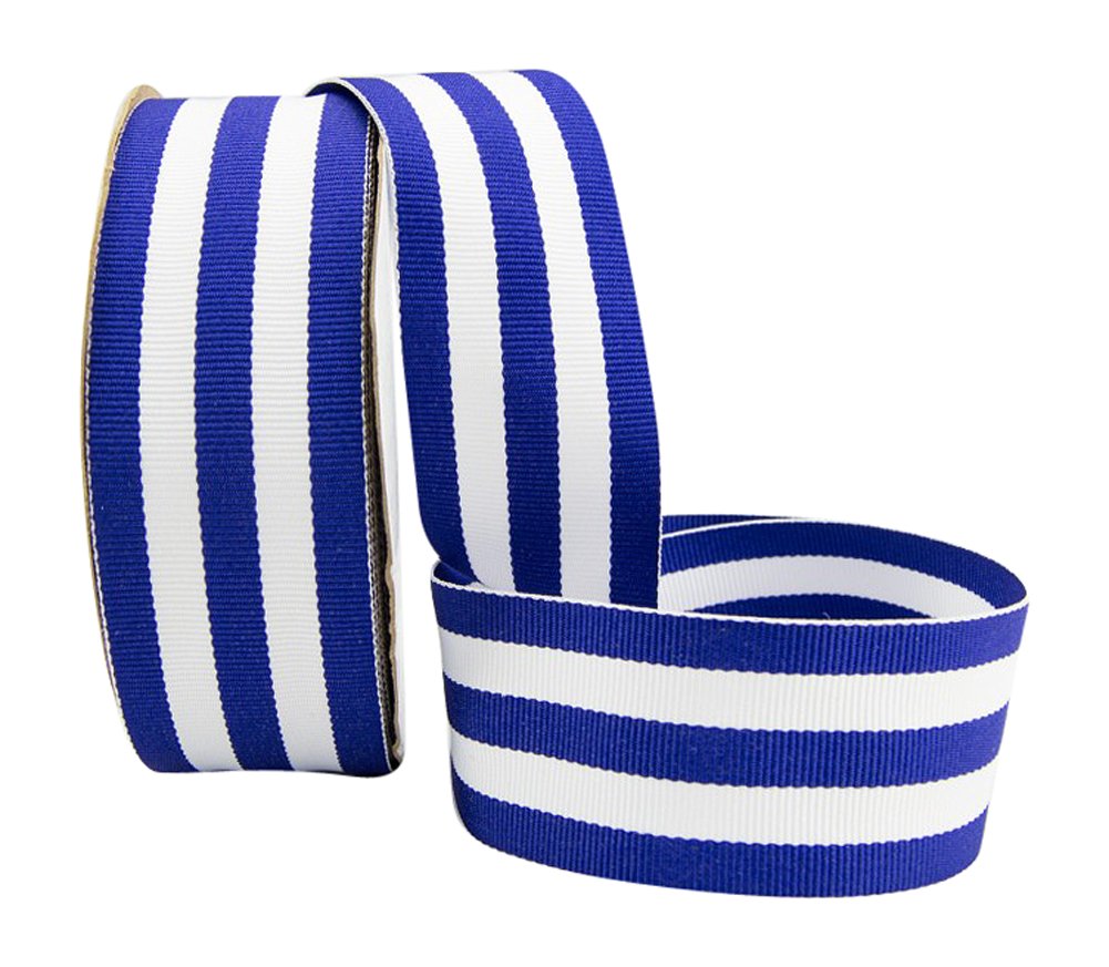 Royal Blue Grosgrain Ribbon 5/8 Inch Wide - 100% Polyester Craft Ribbon by The Yard for Gift Wrapping, DIY Projects & Hair Bows