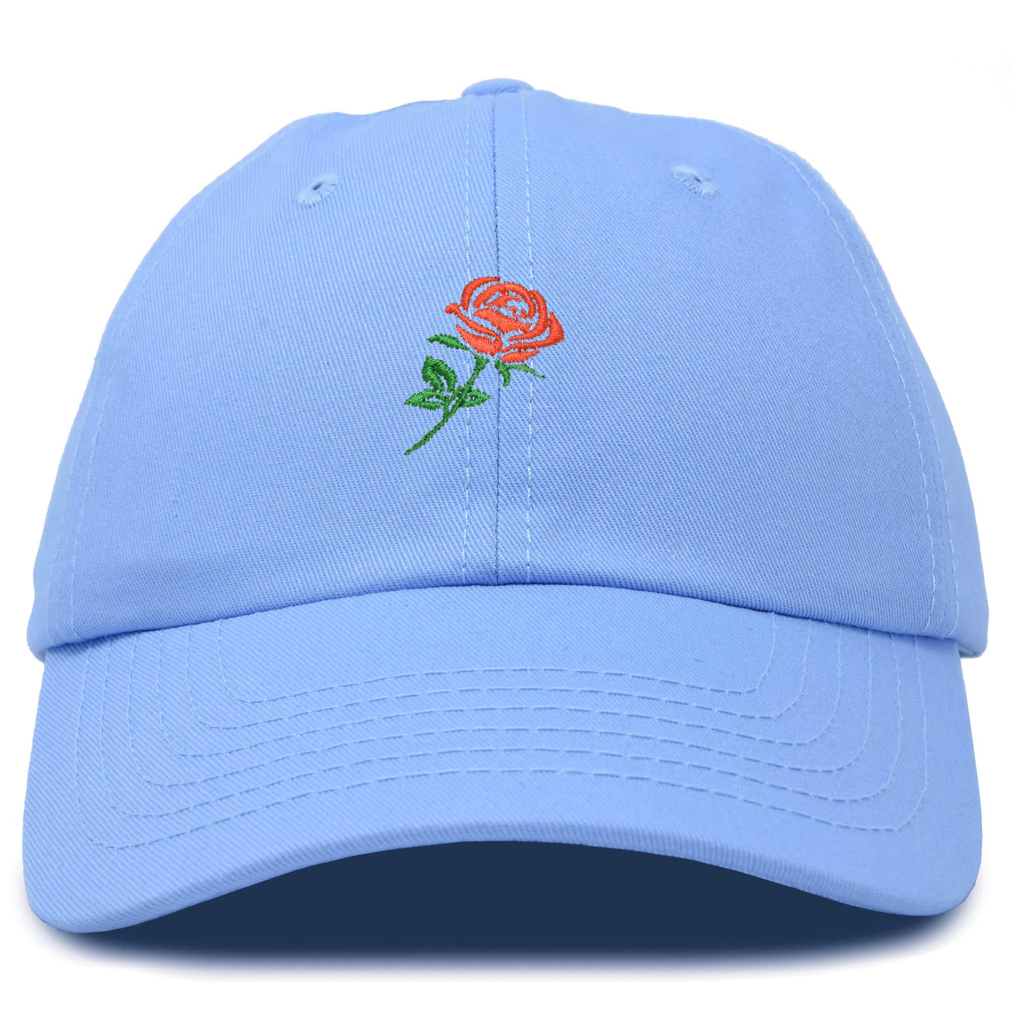 Premium Embroidered Red Rose Baseball Cap for Women - Stylish Fashion Hat for Outdoor Activities, Travel & Casual Wear