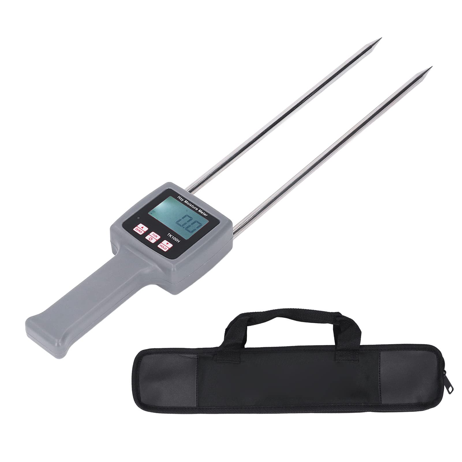 Digital Hay Moisture Meter with ABS Housing & LCD Display - Portable Handheld Hay Tester for Agriculture, Farming & Livestock Feed Quality Control