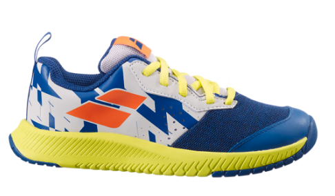 Babolat Pulsion Junior All Court Tennis Shoes for Kids - Lightweight & Durable [Blue/Yellow] - Perfect for Court Training & Junior Tournaments