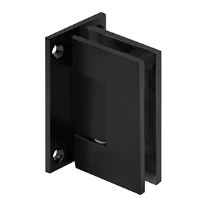 Perth Series Wall to Glass Shower Screen with Full Back Plate Hinge in Matte Black - Modern Frameless Bathroom Enclosure for Luxury Home & Hotel Use