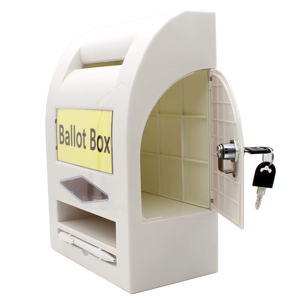 Wall/Countertop Lockable Suggestion Box with Labels & Pen - Office/Store Use