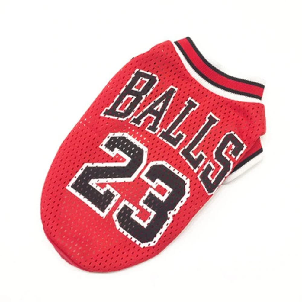 Anytec XS-6XL Dog Basketball Jersey - Breathable Mesh T-Shirt for Small Medium Large Dogs - Cute Pet Costume for Basketball Fans - Perfect for Game Day, Pet Parties & Photo Shoots