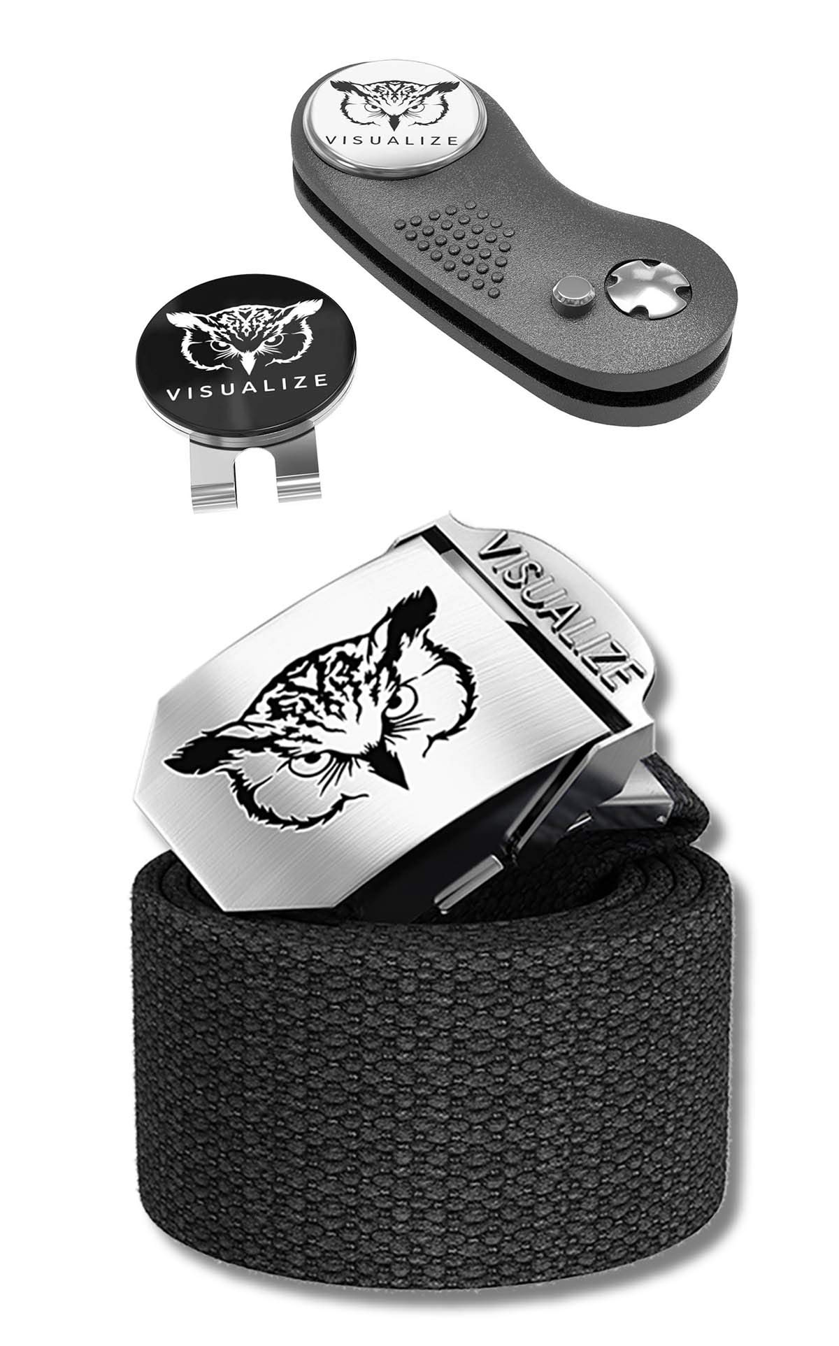 VISUALIZE MANTLE Adjustable Golf Web Belt for Men & Women - Premium Stretchable Sports Belt for Golf, Tennis & Casual Wear - Perfect Golf Accessories Gift