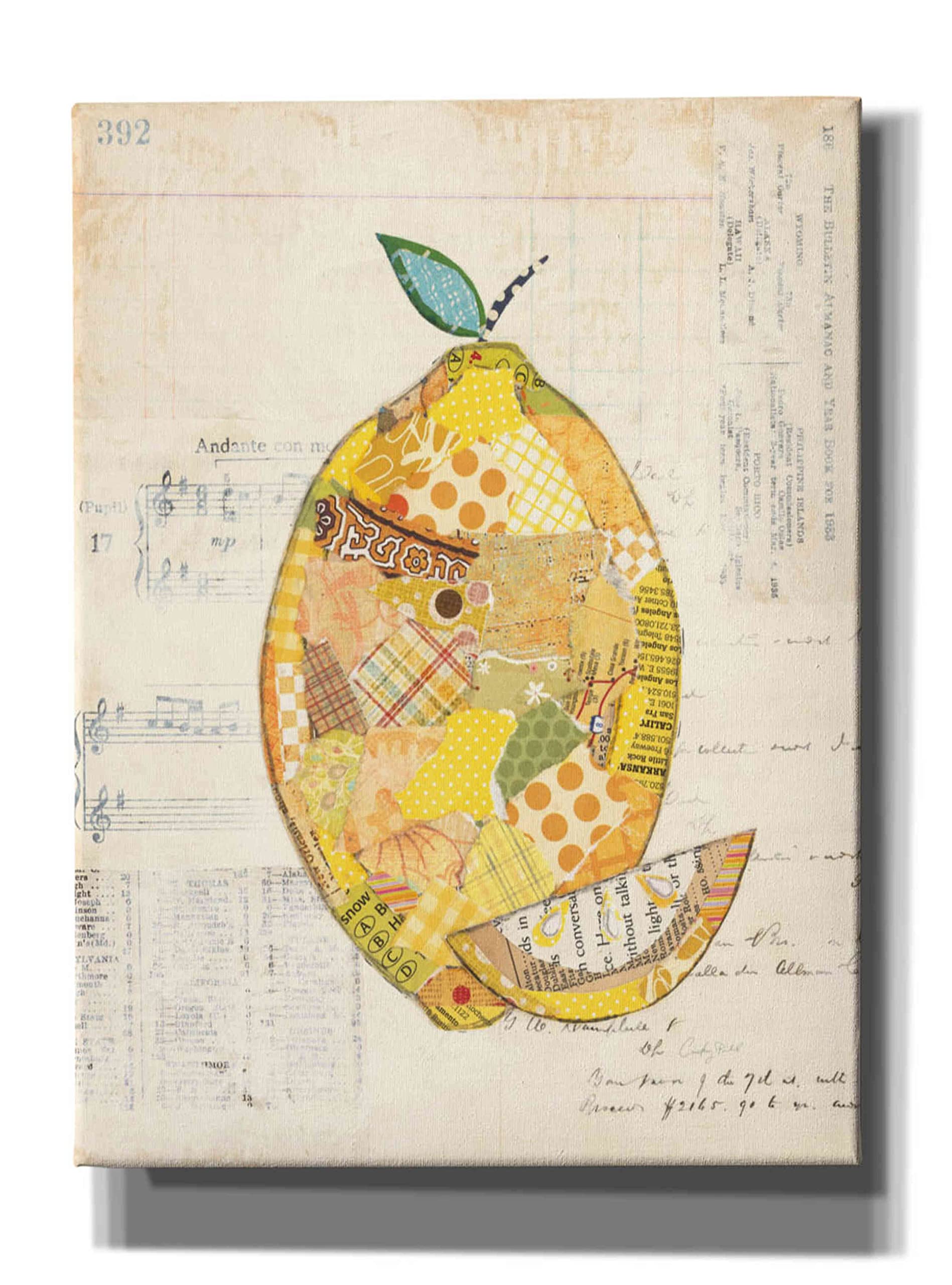 Epic Graffiti 'Lemon' by Courtney Prahl - Large 40x54 Inch Canvas Wall Art Print, Modern Abstract Painting for Living Room, Bedroom & Office Decor