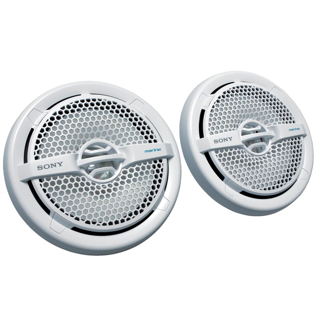 Sony Marine Audio Speakers - 6.5 Inch Waterproof Marine Stereo Speakers with Dual Cone Design for Boats, Pools, Outdoor Use - White (Perfect for Marine Audio Systems, Yacht Parties & Poolside Entertainment)
