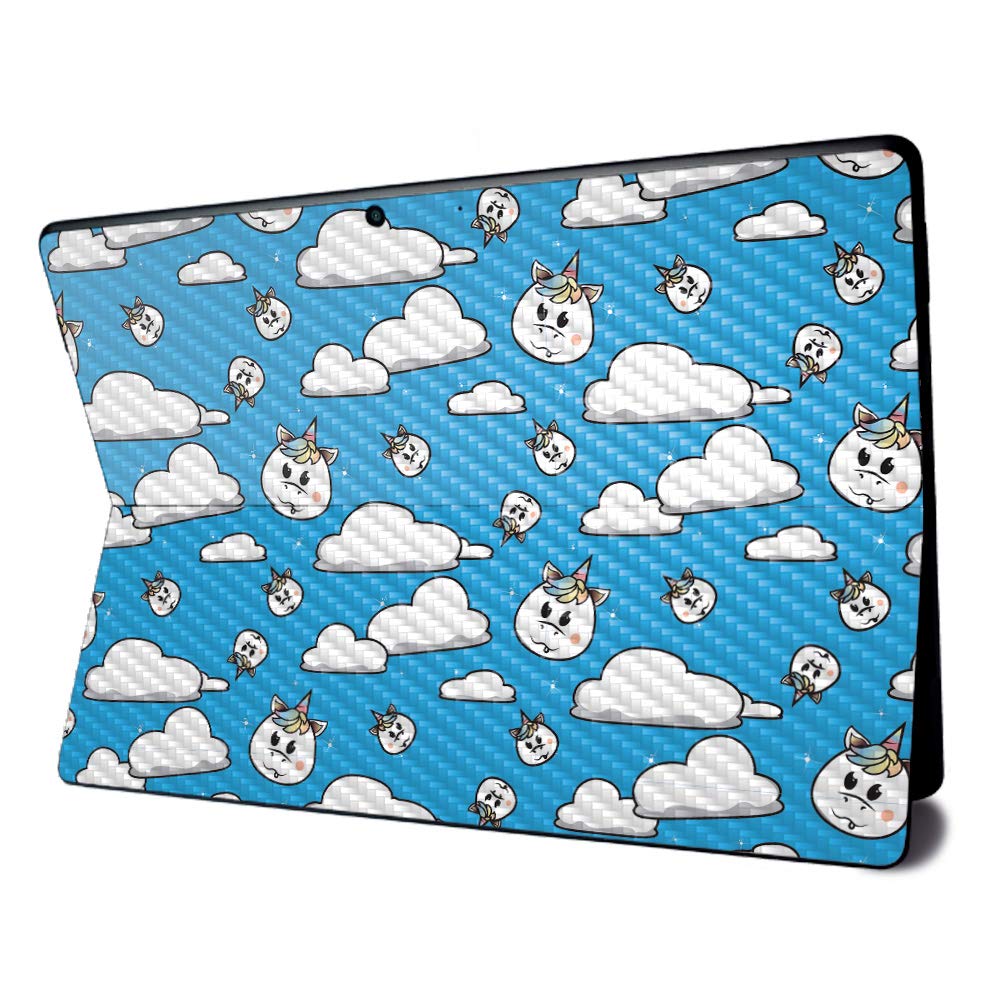 Premium Carbon Fiber Skin for Microsoft Surface Pro X - Unicorn Clouds Design | Textured Protective Cover | Easy Application & Removal | Made in USA | Perfect for Work, Travel & School Use