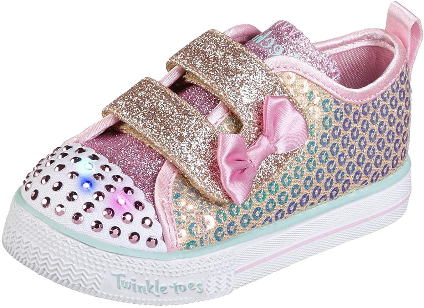 Skechers Kids' Shuffle Lite-Mini Mermaid Sneakers - Lightweight & Comfortable Girls' Athletic Shoes for Running, Play & School | Cute Mermaid Design for Everyday Wear