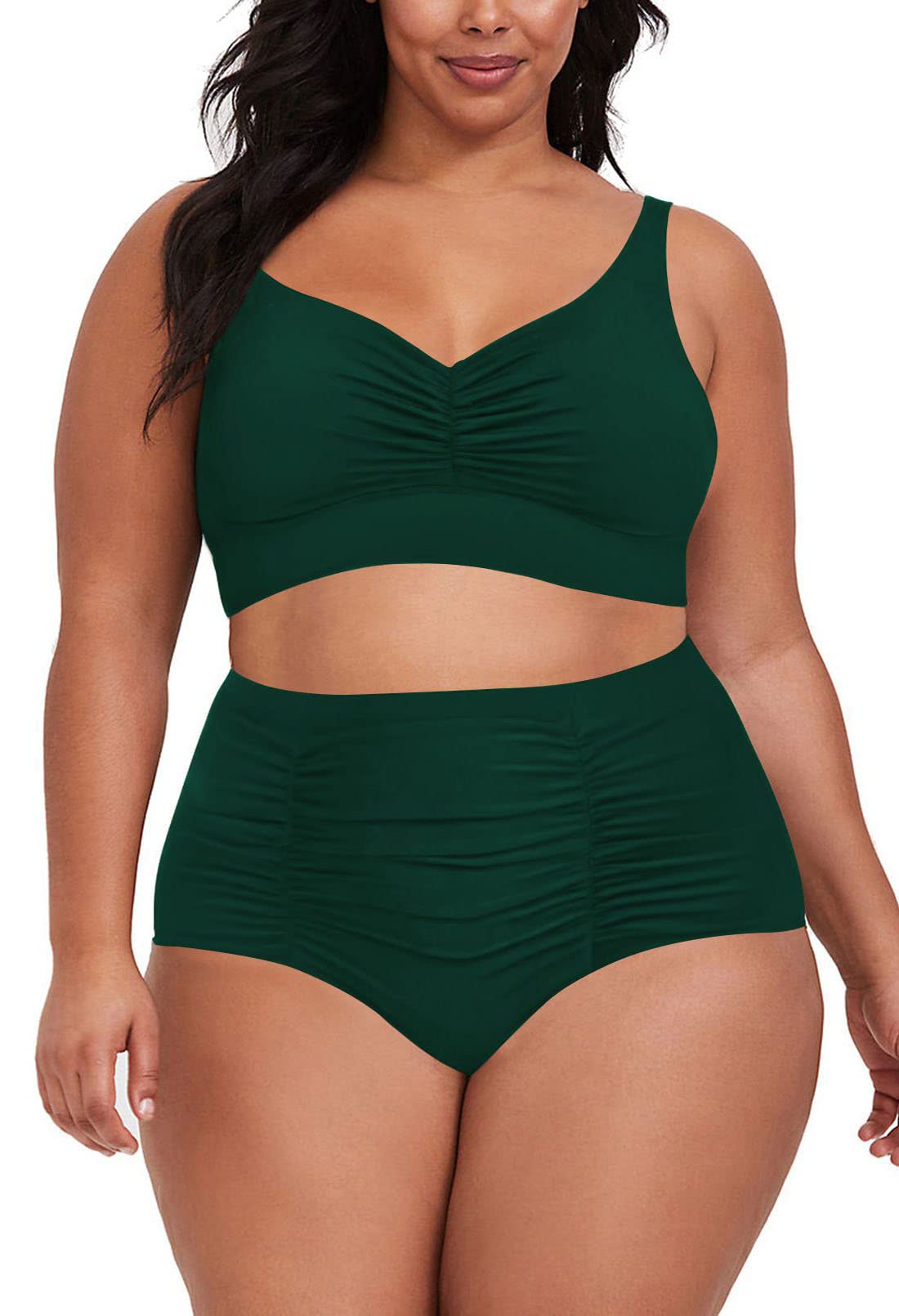 Plus Size High Waisted Bikini Set - Tummy Control Swimwear for Women | Beach & Pool Party