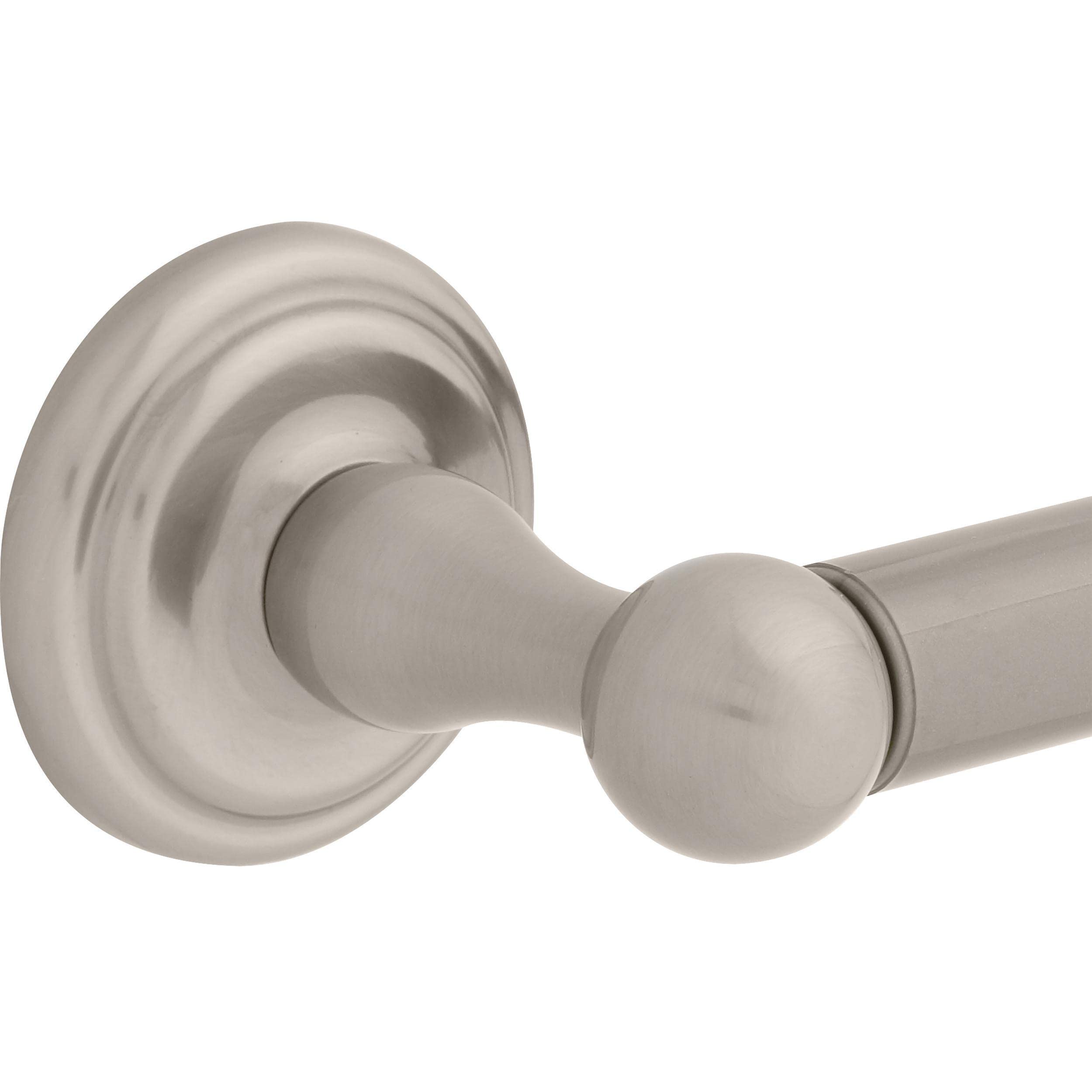Franklin Brass Jamestown 1-Pack Brushed Nickel Toilet Paper Holder - Spring-Loaded Wall Mount Bathroom Tissue Roll Holder for Home & Office - Perfect for Bathroom Organization, Storage & Easy Access