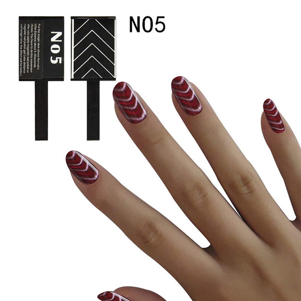 11 PCS Magnetic Nail Art Kit - Magnet Stick, Pen & Plates for 3D Cat Eye Gel Polish | DIY Manicure Tools for Professional Salon & Home Nail Designs