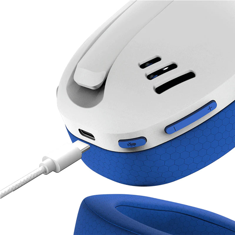 Redragon IRE H848B Wireless Gaming Headset - White/Blue - Immersive Sound for PC, PS5, Xbox & Mobile Gaming
