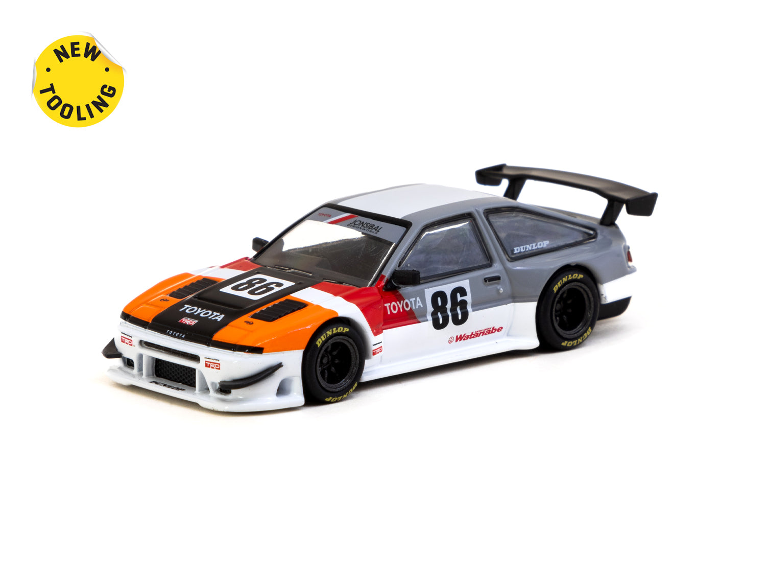 Tarmac Works 1/64 Scale Toyota Sprinter Trueno AE86 Widebody TRD Diecast Model Car - Collectible Miniature for Display & Racing Scenes