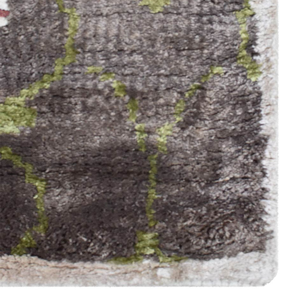 Hand Knotted Hypnotic Design Area Rug - Boho Chic Home Decor for Living Room, Bedroom & Office