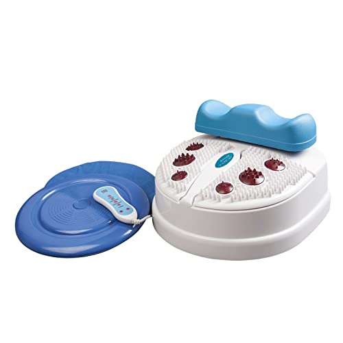 Vitalstar Blue Foot Reflexology Massager - 2-Step Chi Machine with Timer & Remote Control | Vitalizing Chi Massager with Twister (Rotating Table) for Relaxation, Pain Relief & Improved Circulation - Perfect for Home & Office Use