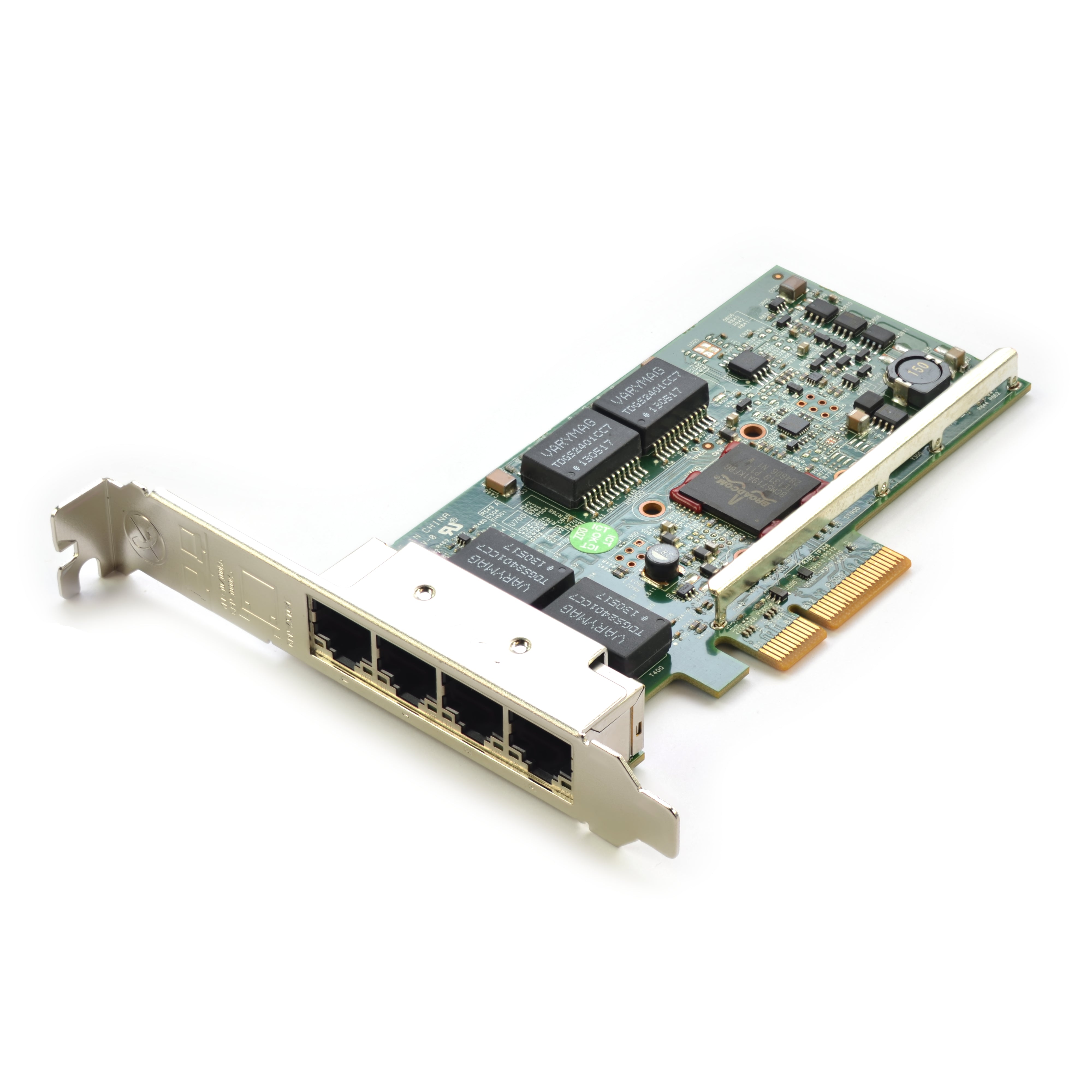 Broadcom 5719 Quad Port 1GB RJ45 PCIe Network Interface Card - High-Speed Ethernet Adapter for Servers, Workstations & Gaming PCs