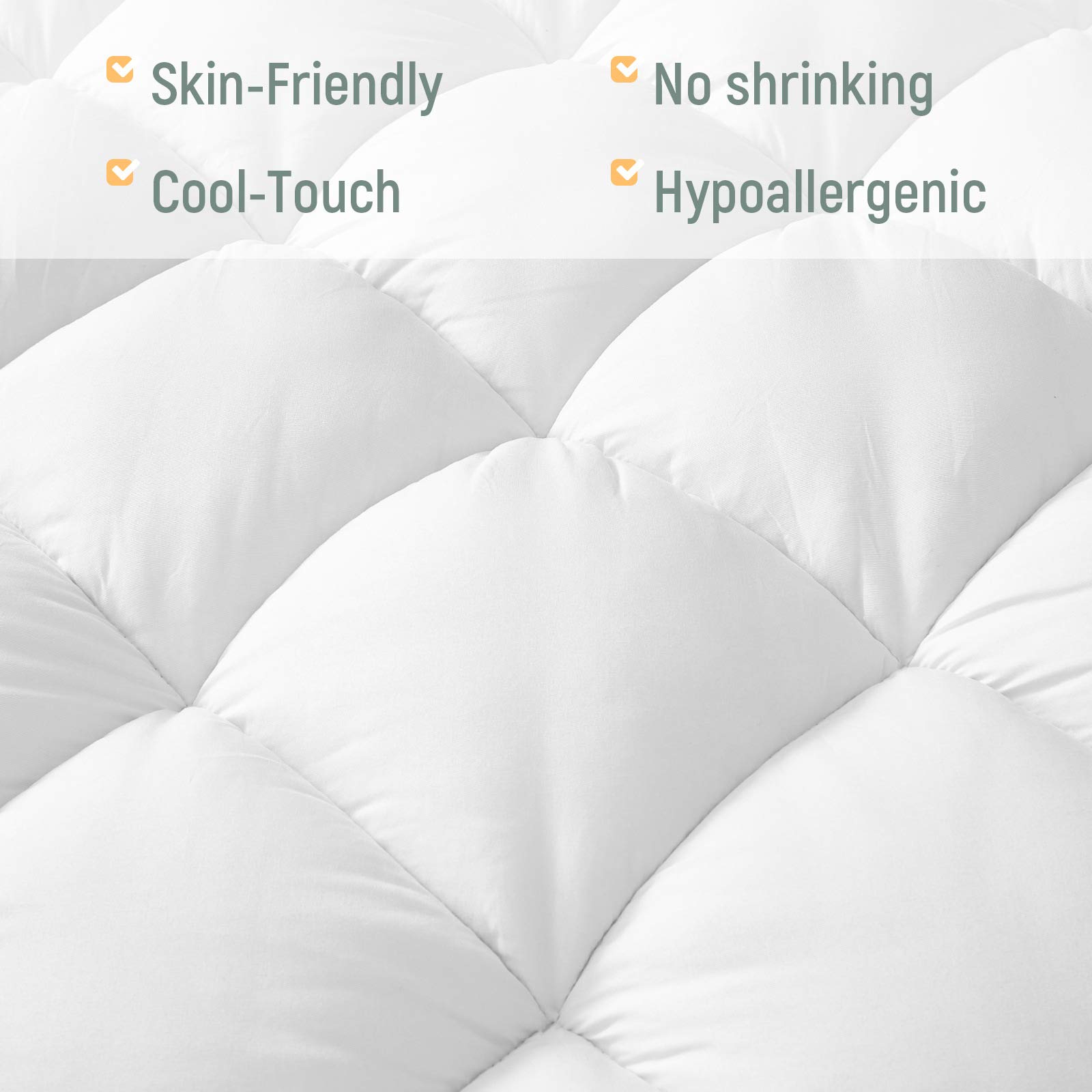 King Size Mattress Topper - Extra Thick Plush Cooling Pillow Top Pad Cover with 8-21 Inch Deep Pocket | Perfect for Back Pain Relief, Hot Sleepers & Luxury Bed Upgrade