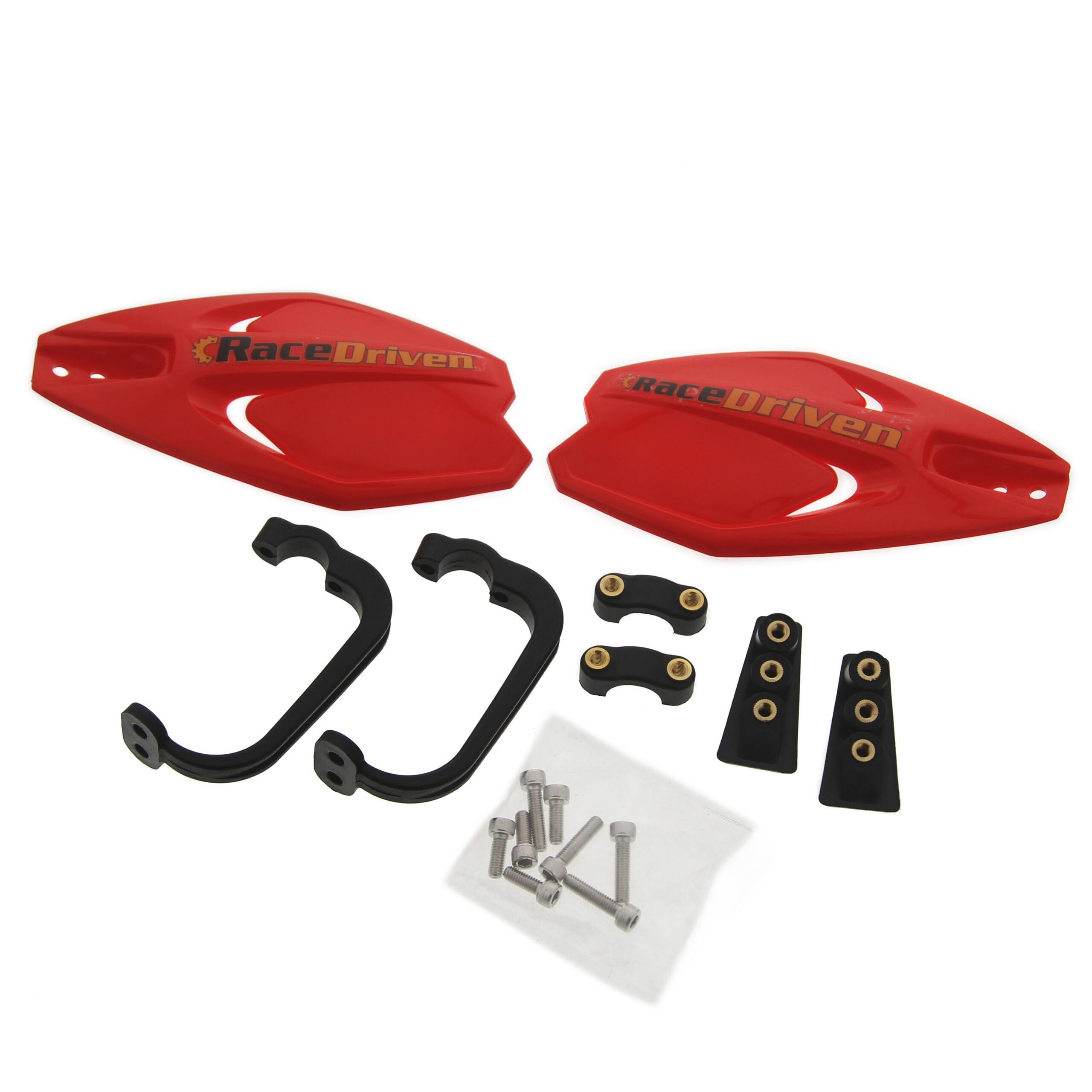 Universal Motocross MX ATV Hand Guards - Durable Red Handguards for Off-Road Motorcycle & ATV Protection | Ideal for Trail Riding, Racing & Adventure Sports
