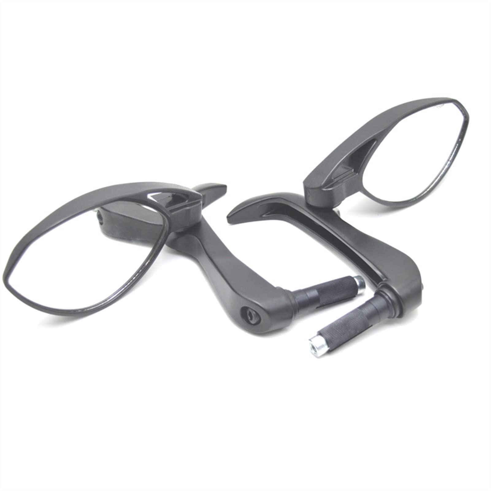 Black 22mm Motorcycle Side Mirrors & Handguards - Universal Fit for Benelli TNT 125/135 - Durable Brake/Clutch Lever Protection - Enhanced Rear View Safety for Street & Off-Road Riding
