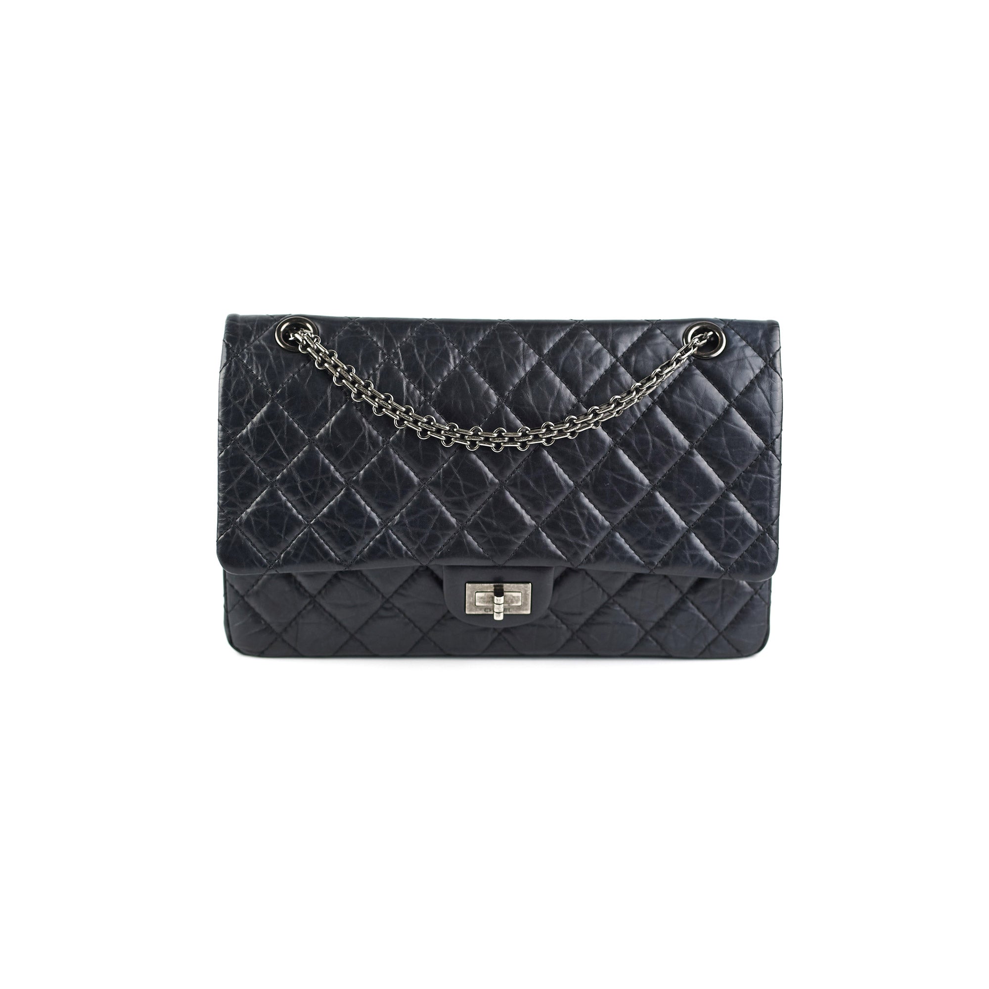 Chanel Reissue 226 Black Leather Flap Bag - Luxury Designer Handbag for Women | Perfect for Evening Events, Work & Special Occasions