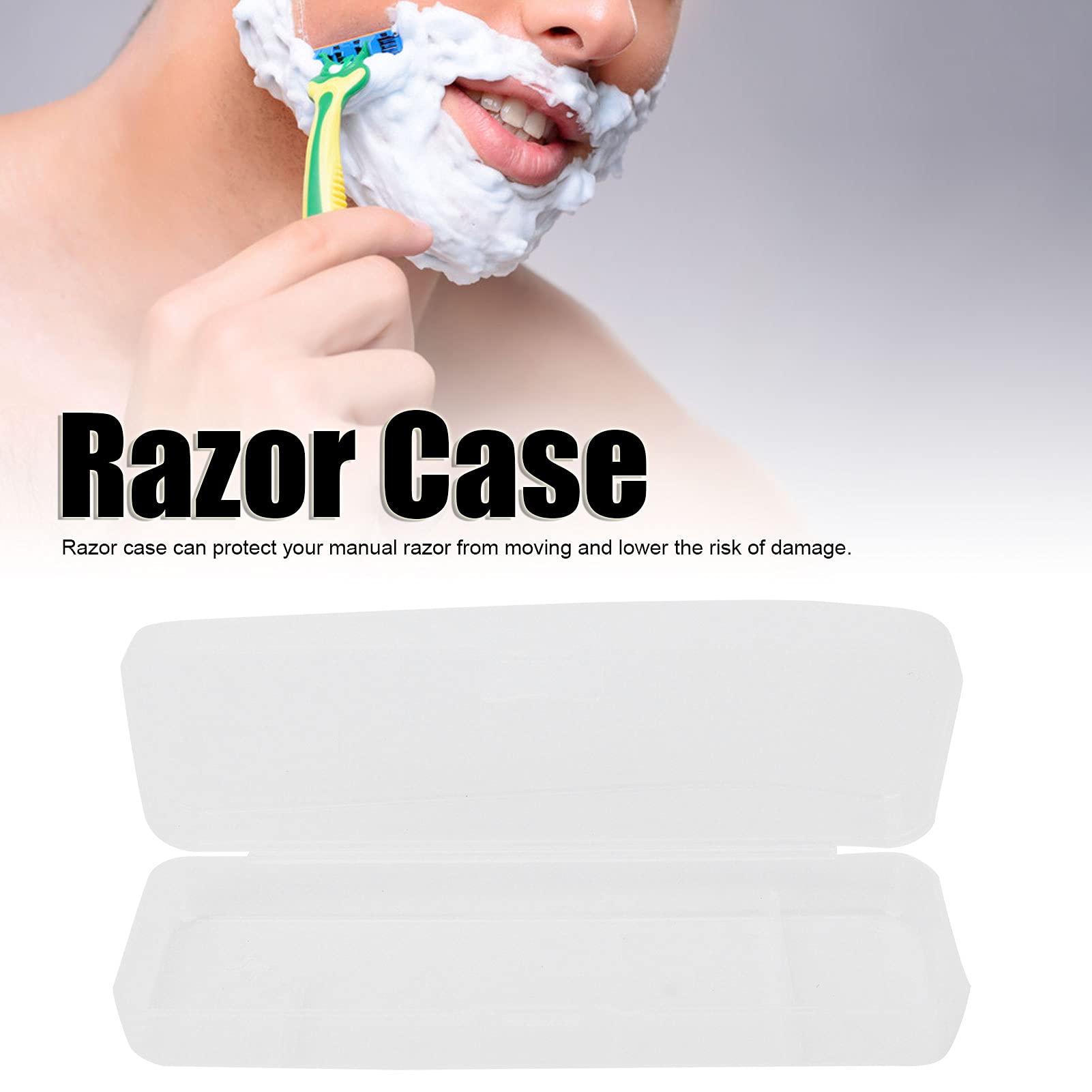 Premium Travel Razor Case - Transparent & Breathable Storage Box for Men's Razor Handles - Portable Shaving Kit for Gym, Travel & Home Use