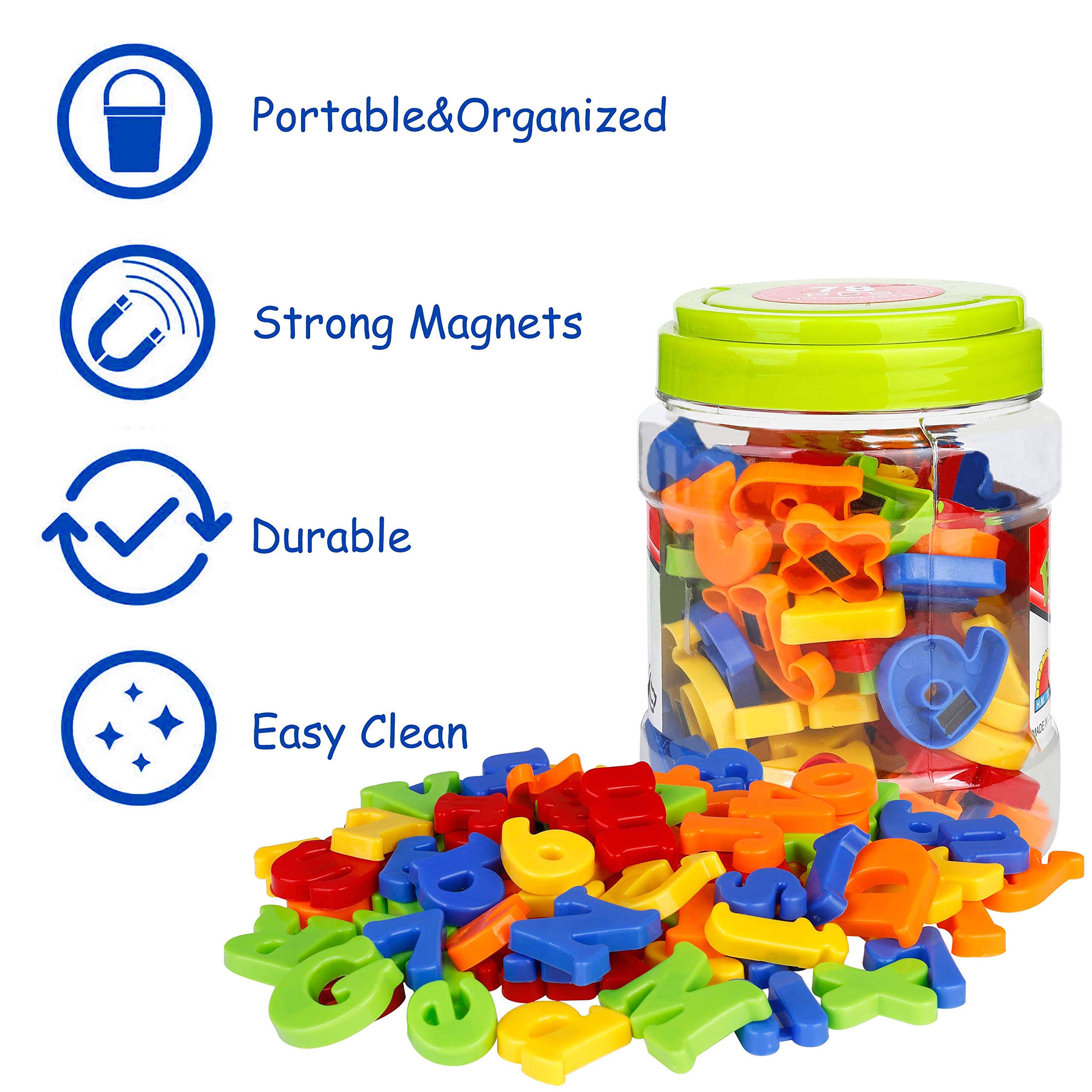 Colorful Alphabet Fridge Magnets - 78PCS Educational Stickers for Kids Learning