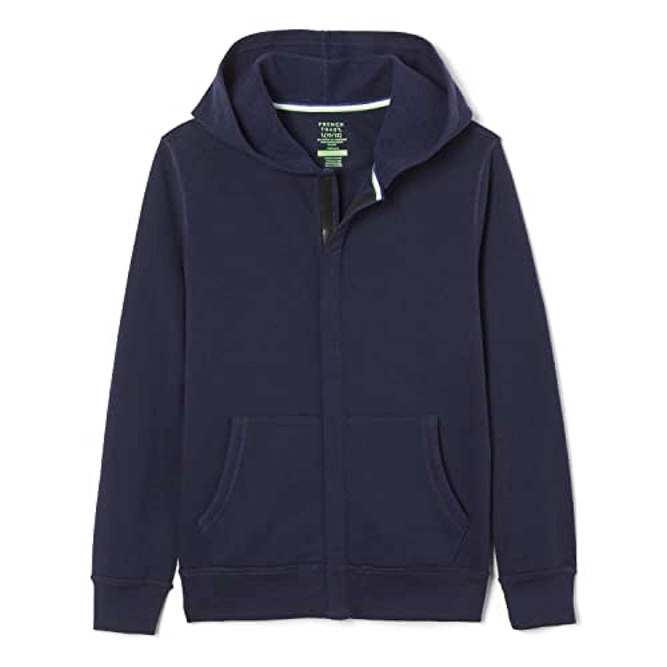 French Toast Kids' Adaptive Long Sleeve Fleece Hoodie with Flat Seams & Hidden Hook Loop Closure - Sensory Friendly Winter Wear for Special Needs Children